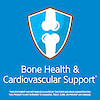 Bone health and cardiovascular support claim with bone graphic icon.