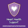 Heart health support claim with heart graphic icon.