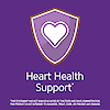 Heart health support claim with heart graphic icon.