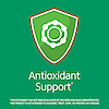 Antioxidant claim with antioxidant graphic icon.