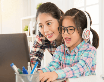 Parent and Child on Computer