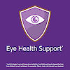 Eye health support claim with eye support graphic icon.