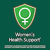 Women's health support claim with women's graphic icon.