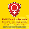 Multi-Function Formula, supports meopausal stress, mood and energy levels claim with women's graphic icon.