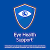 Eye health support claim with eye graphic icon.